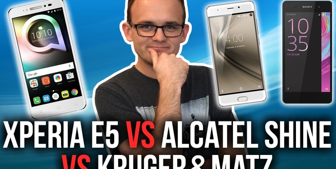 Porównanie Alcatel Shine vs Sony Xperia E5 vs Kruger&Matz Live 4
