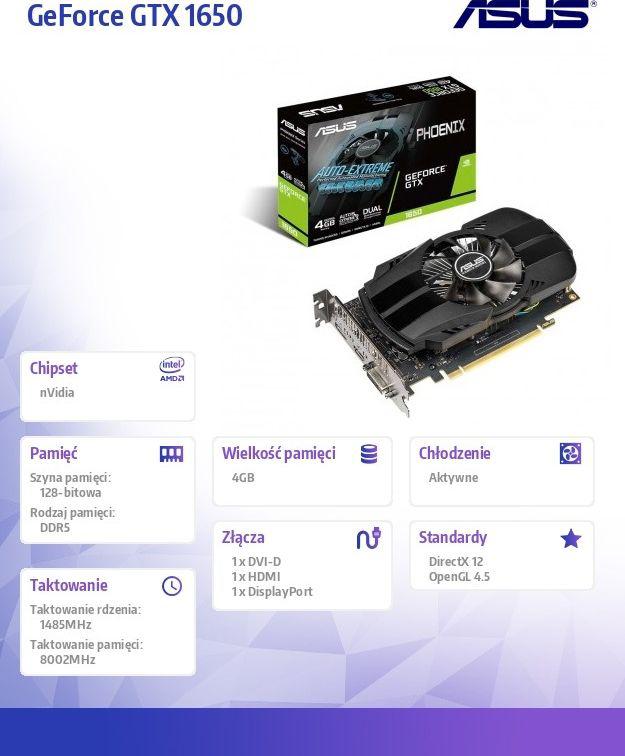 Asus GeForce GTX 1650 PH 4G 128BIT GDDR5 (PH-GTX1650-4G)