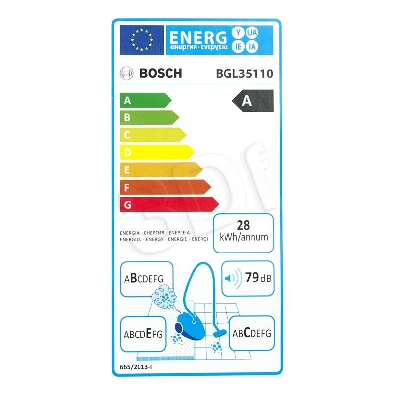 Odkurzacz Bosch BGL 35110 (Z workiem 600W Żółty)
