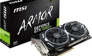 MSI GeForce GTX 1080 Ti ARMOR OC 11GB GDDR5X (352 bit), DL-DVI-D, 2x HDMI, 2x DP, BOX (1080 Ti ARMOR 11G OC)