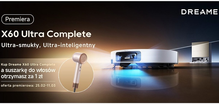 Dreame X60 Ultra już w sprzedaży. Flagowy robot, który dociera tam, gdzie inne nie mogą.