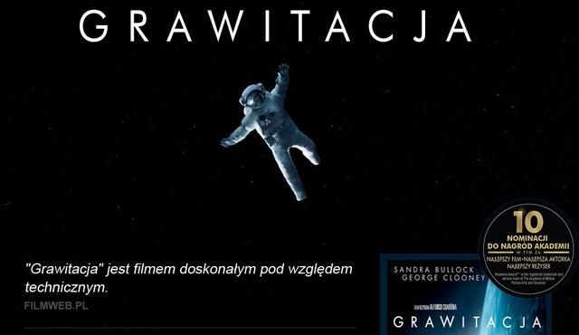 Hit kinowy „Grawitacja” do złowienia już za 9,99 zł!