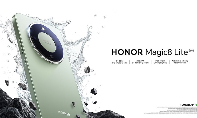 Marka Honor wprowadza na polski rynek Honor Magic8 Lite - najwydajniejszy smartfon ze średniej półki