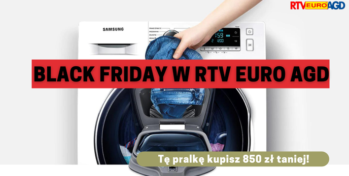 Pralka AddWash 850 zł taniej i nie tylko! Euro Black Friday: Część I