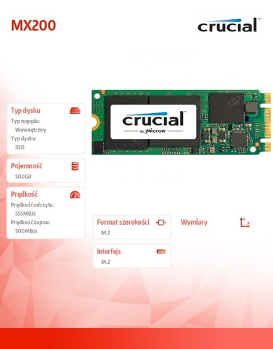 Crucial MX200 500GB M.2 2260DS