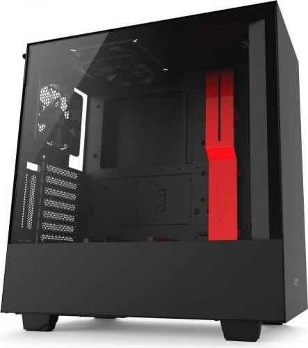 Nzxt H500i, okno, czarno czerwony (CA-H500W-BR)