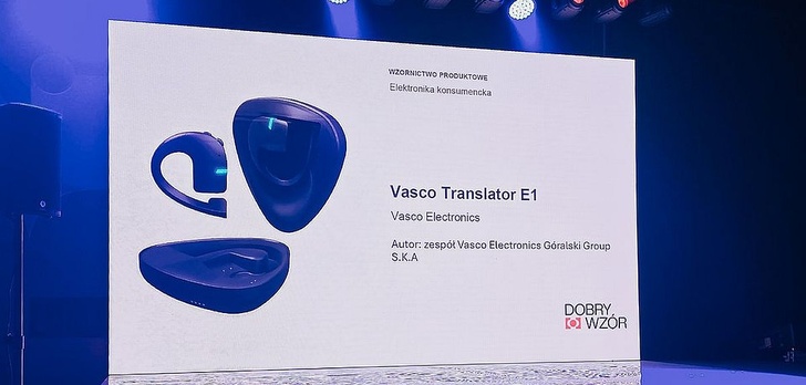 Słuchawki do tłumaczeń Vasco Translator E1 zdobywają nagrodę „Dobry Wzór 2025”