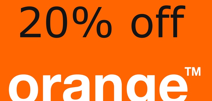 Promocja tylko dla naszych użytkowników - Orange 20% off