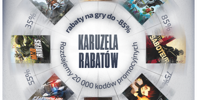 Karuzela rabatów - 20 tysięcy kodów na gry