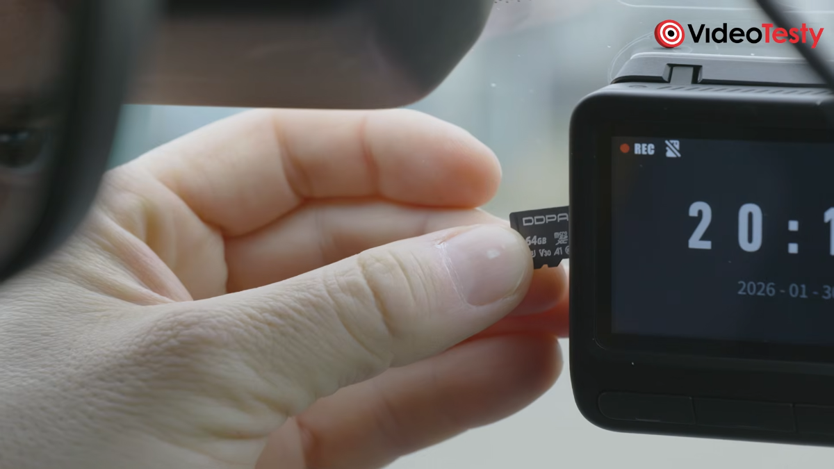 Wkładanie karty SD do DDPAI Z60 Pro