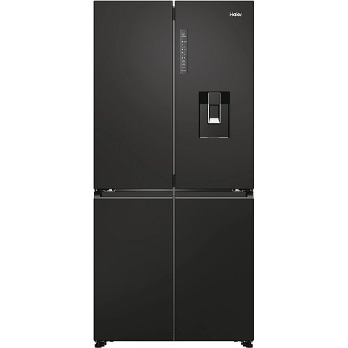 czarna lodówka wolnostojąca z dystrybutorem wody Haier Seria 7 HCR7818DWPT