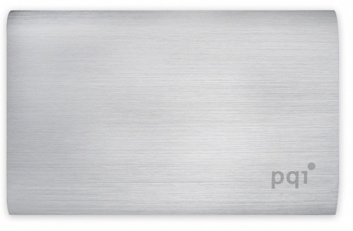 PQI POWERBANK 10000VmAh DUAL-USB 2,4/1,5A,SILVER, ALUMINIOWY