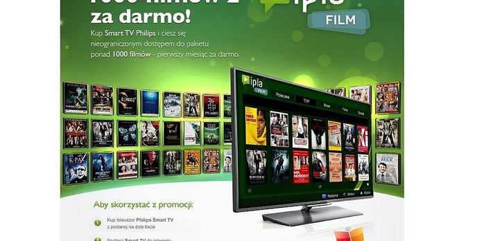 Podłącz telewizor Philips Smart TV z 2011 roku do Internetu i uzyskaj dostęp do ponad 1000 filmów