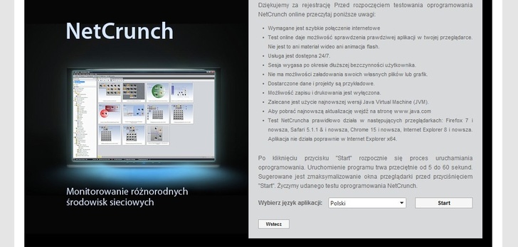 Testowy NetCrunch w chmurze - dzięki OXYDemo