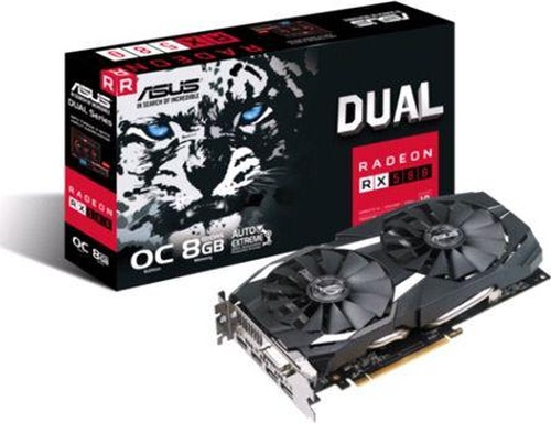 Asus Radeon Dual RX 580 OC 8GB GDDR5 (256 bit), DVI-D, 2xHDMI, 2xDisplayPort, BOX (DUAL-RX580-O8G)