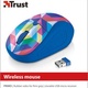 Trust Primo Wireless Mouse - blue geometry