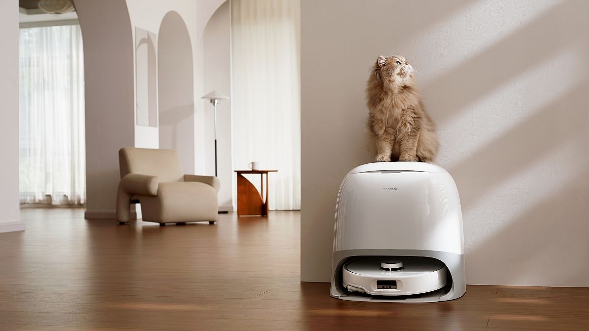 Roborock Qrevo Curv 5A1 zaokrąglona stacja