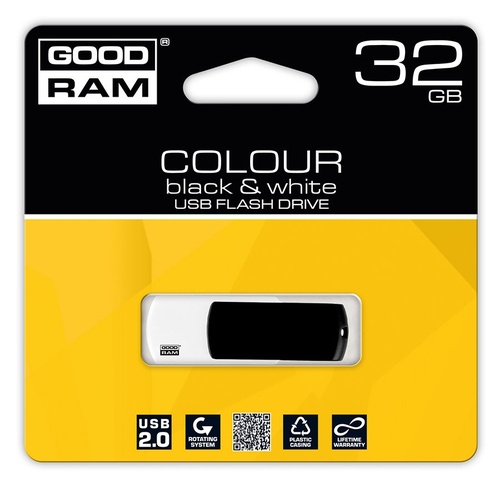 GoodRam Color Mix 32GB USB 2.0 Czarno Biały