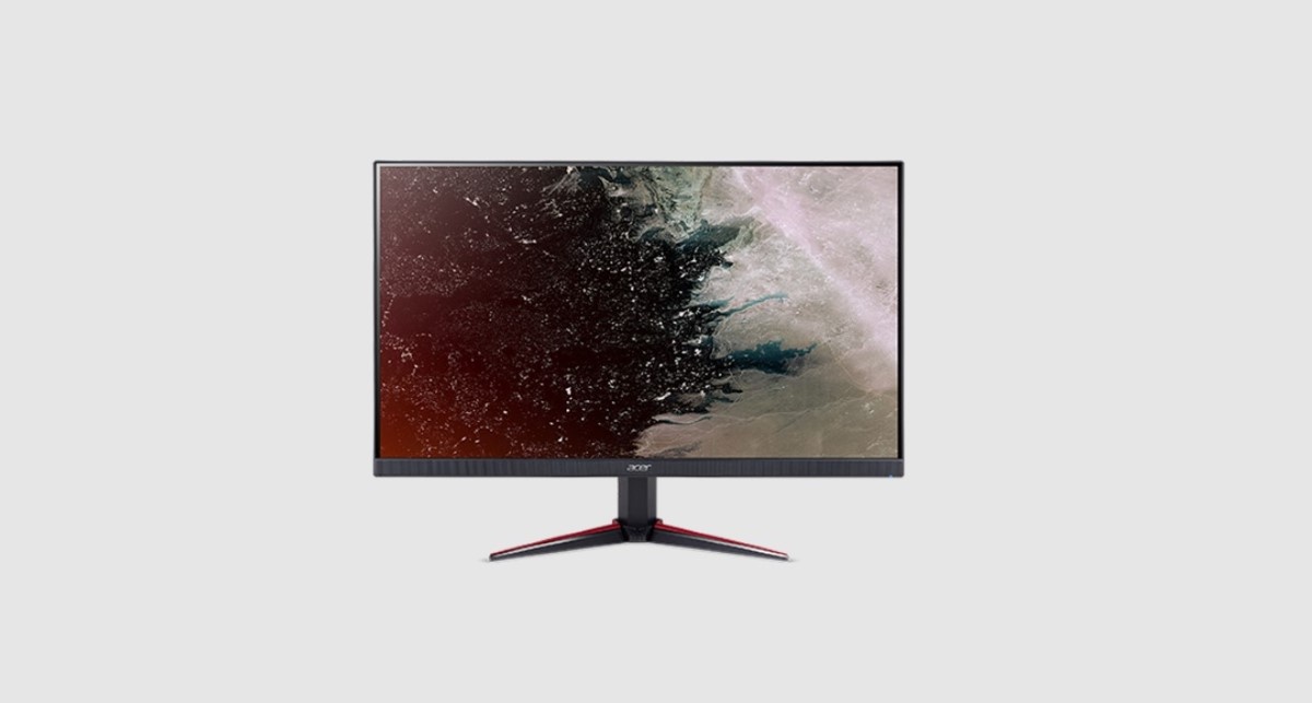 Acer Nitro VG240YBMIIX na szarym tle
