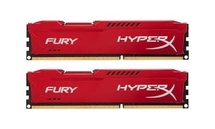HyperX DDR3 Fury 8GB/ 1600 (2*4GB) CL10 RED