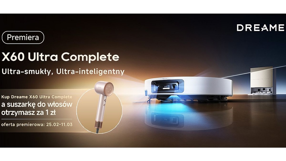 Dreame X60 Ultra już w sprzedaży. Flagowy robot, który dociera tam, gdzie inne nie mogą.