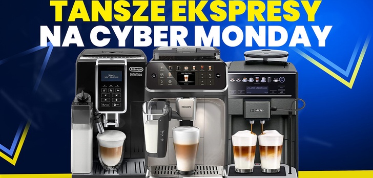 Tańsze ekspresy do kawy na Cyber Monday - Promocja w sklepie RTV EURO AGD!