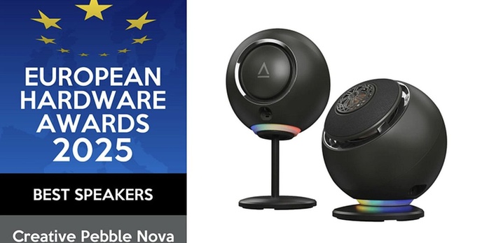 Creative Pebble Nova zyskały tytuł Best Speaker podczas konkursu European Hardware Awards 2025!