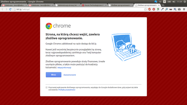 Problem ze skróconymi linkami bit.ly w przeglądarce Chrome