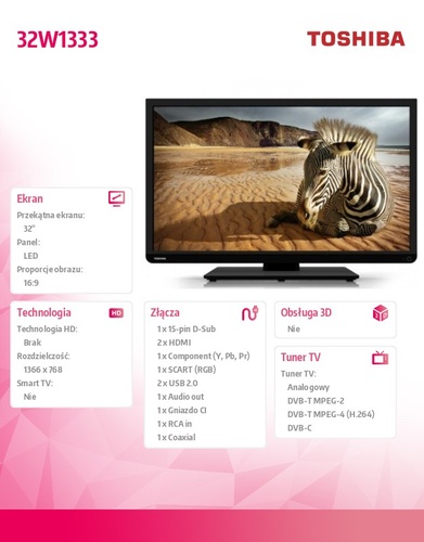 Toshiba 32'' LED 32W1333