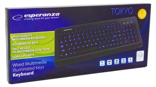 ESPERANZA KLAWIATURA EK115 PODŚWIETLANA MULTIMEDIALNA USB