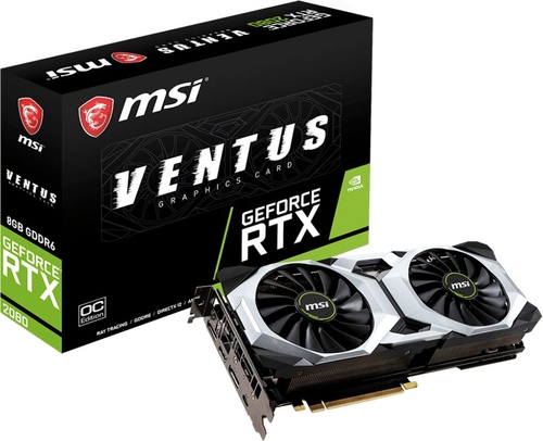 MSI GeForce RTX 2080 VENTUS 8G OC 8GB GDDR6 (256 Bit), HDMI, 3xDP,