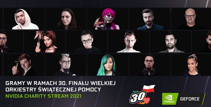 NVIDIA CHARITY STREAM 2021 w ramach 30. Finału WOŚP