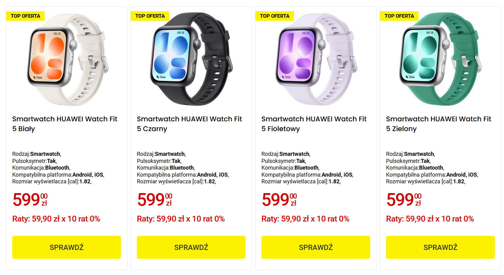 Oferta na Huawei Watch Fit 5 w Media Expert