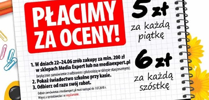 Media Expert nagradza wzorowych uczniów. Dają rabaty za oceny