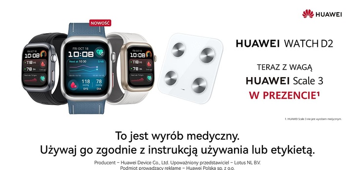 Ulepszona odsłona smartwatcha Huawei Watch D2: nowy kolor i funkcja analizy fali tętna!