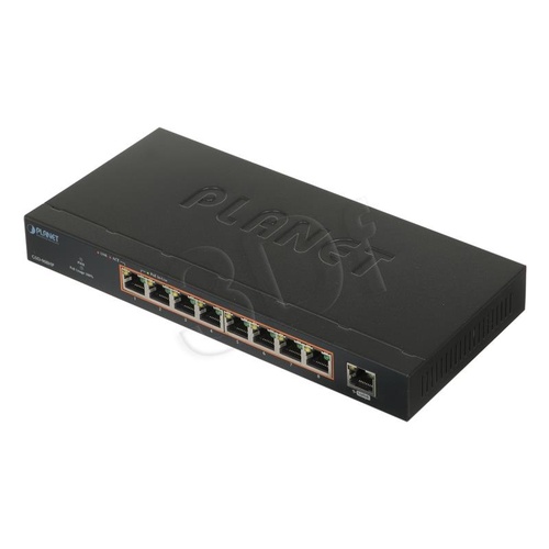 PLANET GSD-908HP Switch 8x GEth PoE 802.3at 120W, cichy - bez wentylatora