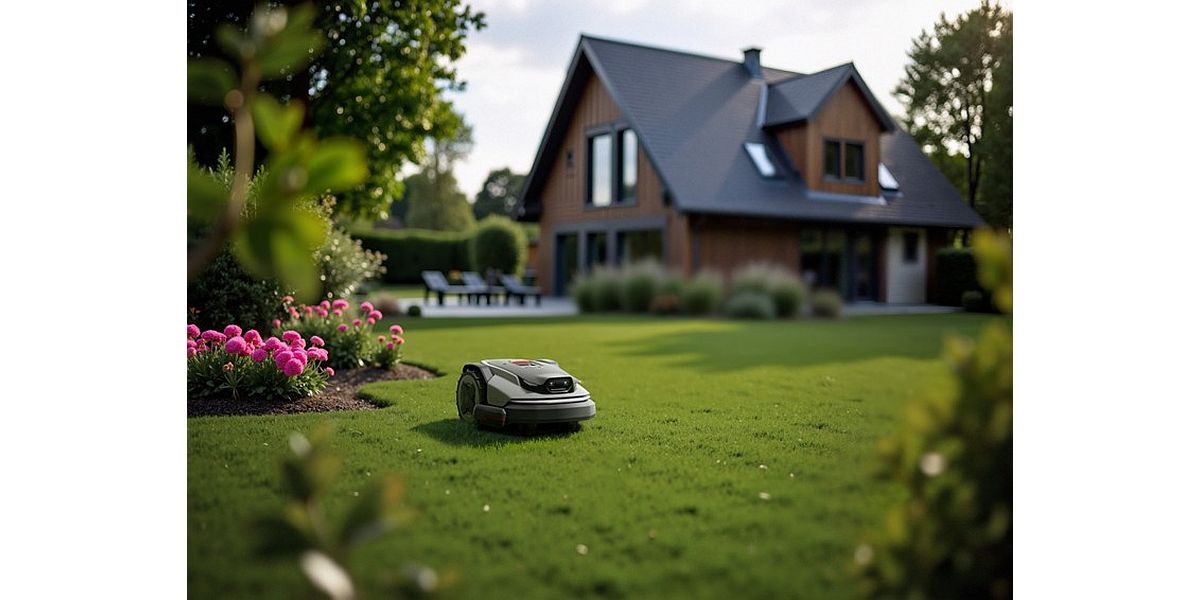 robot koszący Roborock RockMow S1 w ogrodzie