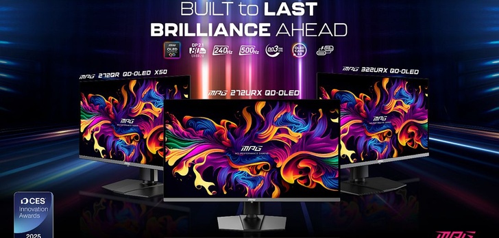 CES 2025: MSI prezentuje gamingowy monitor OLED 500 Hz i komputery MEG Vision X AI z ekranem!