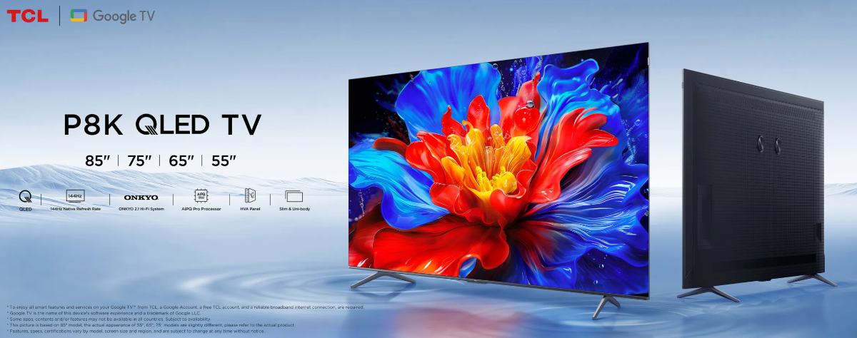Grafika tańszego telewizora TCL 85P8K