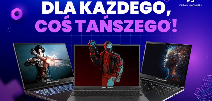 Laptopy Dream Machines taniej na Black Week!