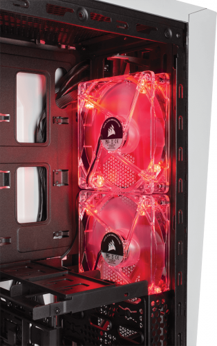 Corsair SPEC-ALPHA Midi-Tower, Biało-czerwony, Okno (CC-9011083-WW)