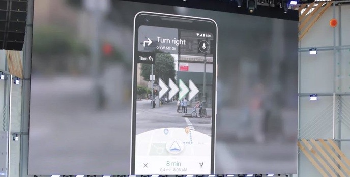 Rozszerzona rzeczywistość w Google Maps