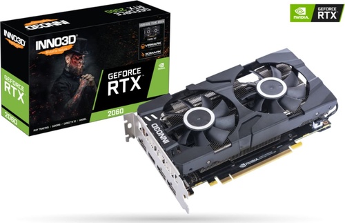Inno3D GeForce RTX 2060 Twin X2 6G GDDR6 (192 Bit), HDMI, 3xDP, BOX