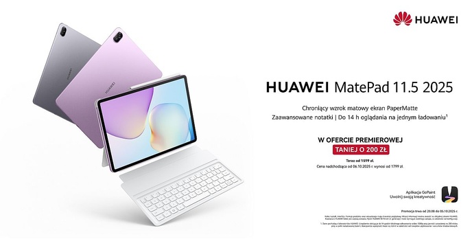 Rodzinny tablet z matowym ekranem Huawei MatePad 11.5 2025 już w Polsce!