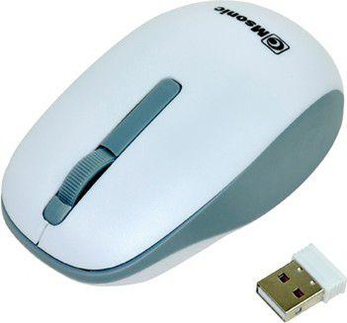 MSONIC MYSZ BEZPRZEWODOWA OPTYCZNA 1000DPI, 3 PRZYCISKI MX707W BIAŁO-SZARA