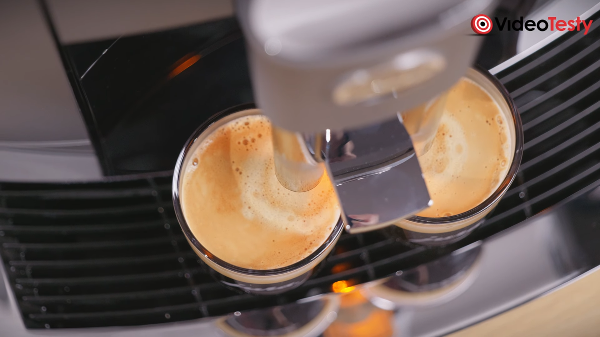 Widok na cremę w espresso