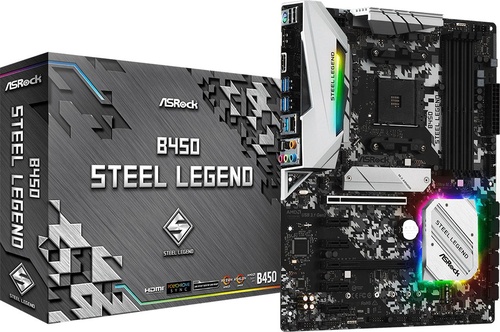 ASRock B450 STEEL LEGEND, AM4, DDR4 3533+, 6 SATA3, HDMI, DP, USB3.1