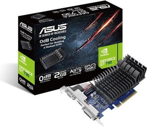 Asus NVIDIA GeForce GT 730 2 GB 64 bit PCIE 2.0 16x GDDR3 Memory 1600