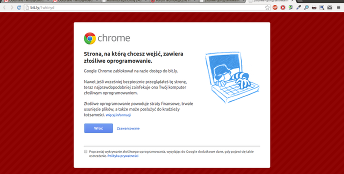 Problem ze skróconymi linkami bit.ly w przeglądarce Chrome