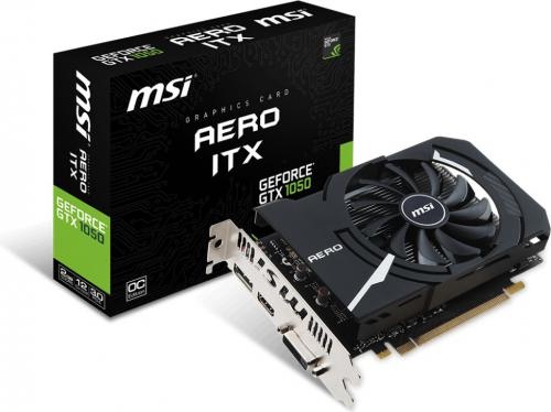 MSI GeForce GTX 1050 Aero ITX OCV1 2GB GDDR5 (128 bit), DVI-D, HDMI, DisplayPort, BOX (V809-2456R)